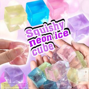 45-55mm Gevulde Capsule Squishy Neon Ice Cube Prijs per 100 stuks