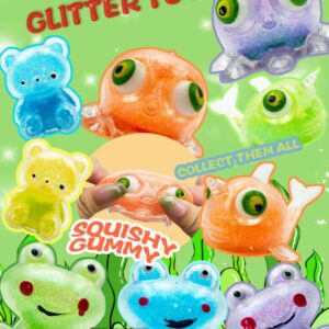 45-55mm Gevulde Capsule Squishy Gummy Glitter Prijs per 100 stuks