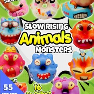 50mm Gevulde Capsule Slow Rising Animal Monsters Prijs per 100 stuks