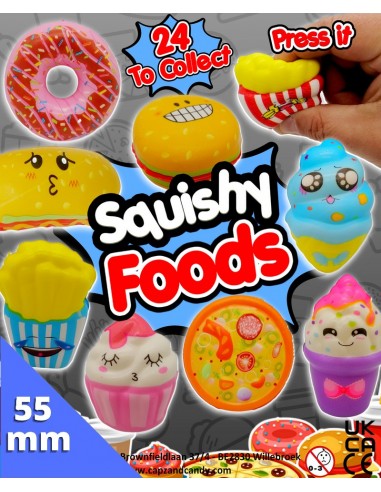 50mm Gevulde Capsule Squishy Foods Prijs per 100 stuks.