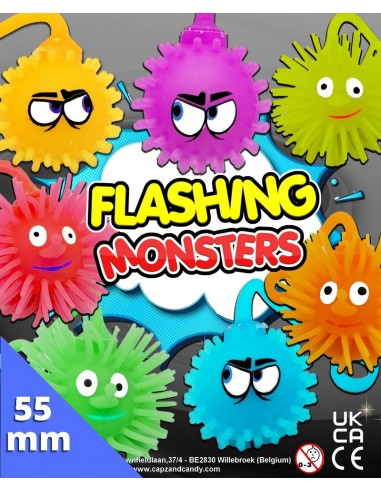50mm Gevulde Capsule Monsters Flashing Prijs per 100 stuks