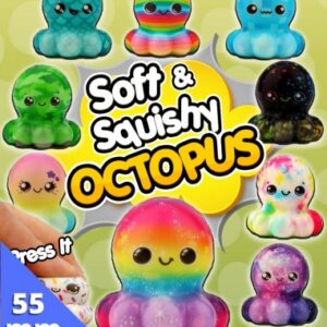 50mm Gevulde Capsule Soft en Squishy Octopus Prijs per 100 stuks