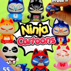 55mm Gevulde Capsule Ninja Cartoons Prijs per 100 stuks