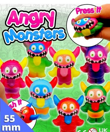 55mm Gevulde Capsule Angry Monsters Prijs per 100 stuks