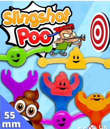 55mm Gevulde Capsule Sling Shot Poo 100 stuks. Prijs per 100 stuks