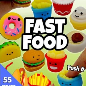 55mm Gevulde Capsule Fastfood 100 stuks. Prijs per 100 stuks