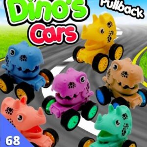 68mm Gevulde Capsule Dino's Cars 100 stuks. Prijs per 100 stuks