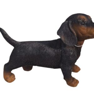 Teckel staand 15cm zwart Polyester