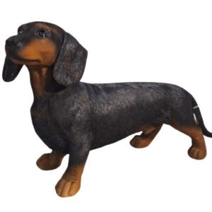 Teckel staand 32cm zwart Polyester