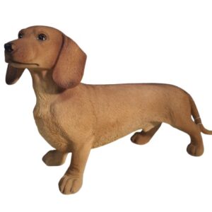 Teckel staand 32cm bruin Polyester