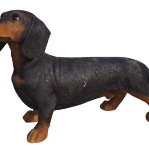 Teckel staand 41cm zwart Polyester