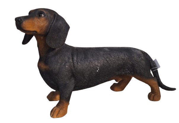 Teckel staand 41cm zwart Polyester