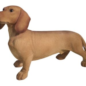 Teckel staand 41cm bruin Polyester