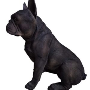 Franse Bulldog zittend 43cm zwart