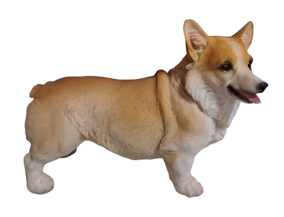 Corgi Staand 27cm lang bruin