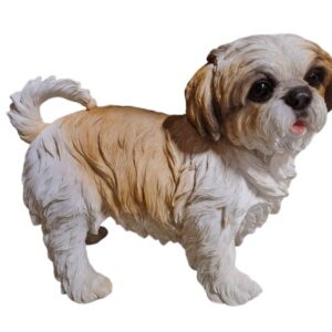 Shih tzu staand 30 cm bruin met wit