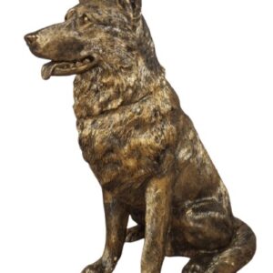 Duitse herder zittend 73cm goudkleurig