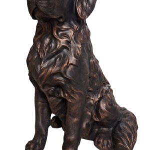Golden retriever zittend bronskleurig 50cm