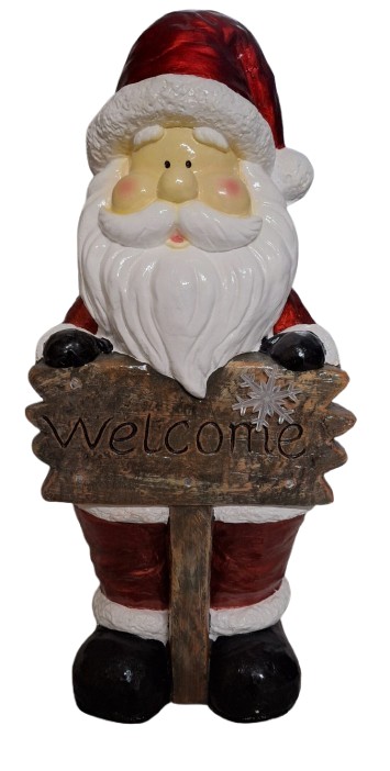 Kerstman staand Welcome