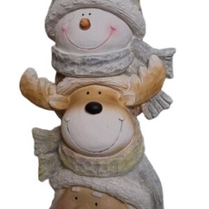 Kerstman Rendier Sneeuwman bol verlichting