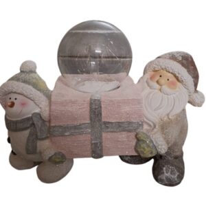 Kerstman & sneeuwman bol verlichting