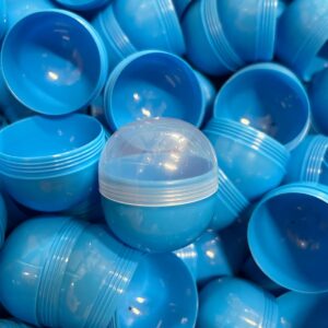 45x50mm Capsule Female Transparant + Male Blauw Leeg Prijs per 100 stuks
