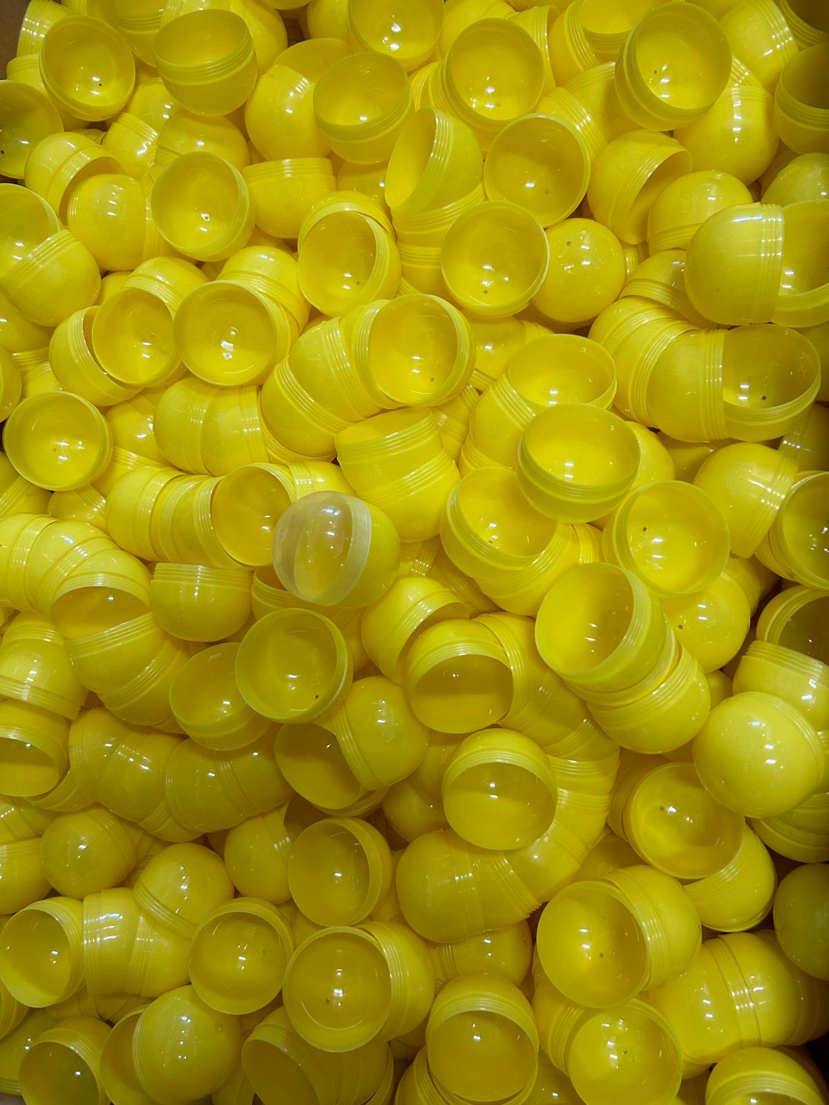 50x55mm Capsule Female Transparant + Male Geel Leeg Prijs per 100 stuks - Afbeelding 2