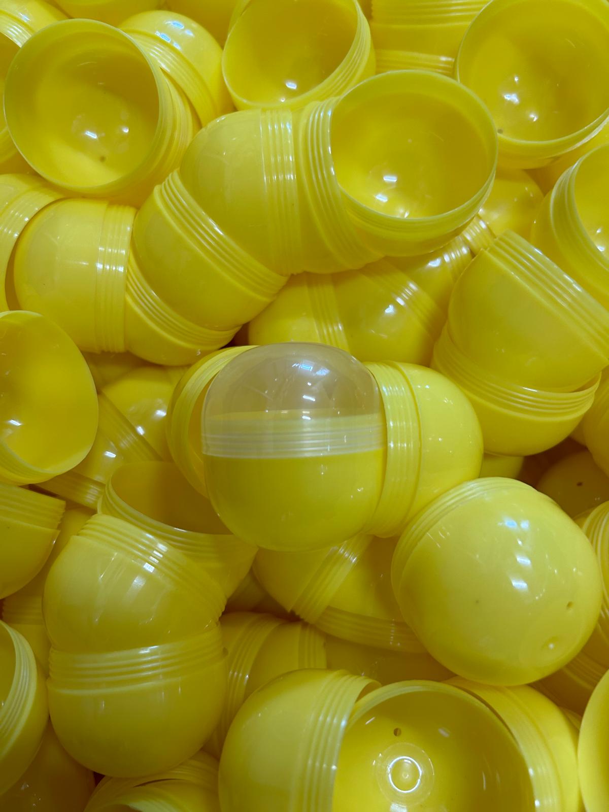 50x55mm Capsule Female Transparant + Male Geel Leeg Prijs per 100 stuks