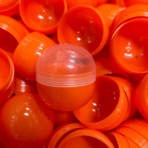 45x50mm Capsule Female Transparant + Male Oranje Leeg Prijs per 100 stuks