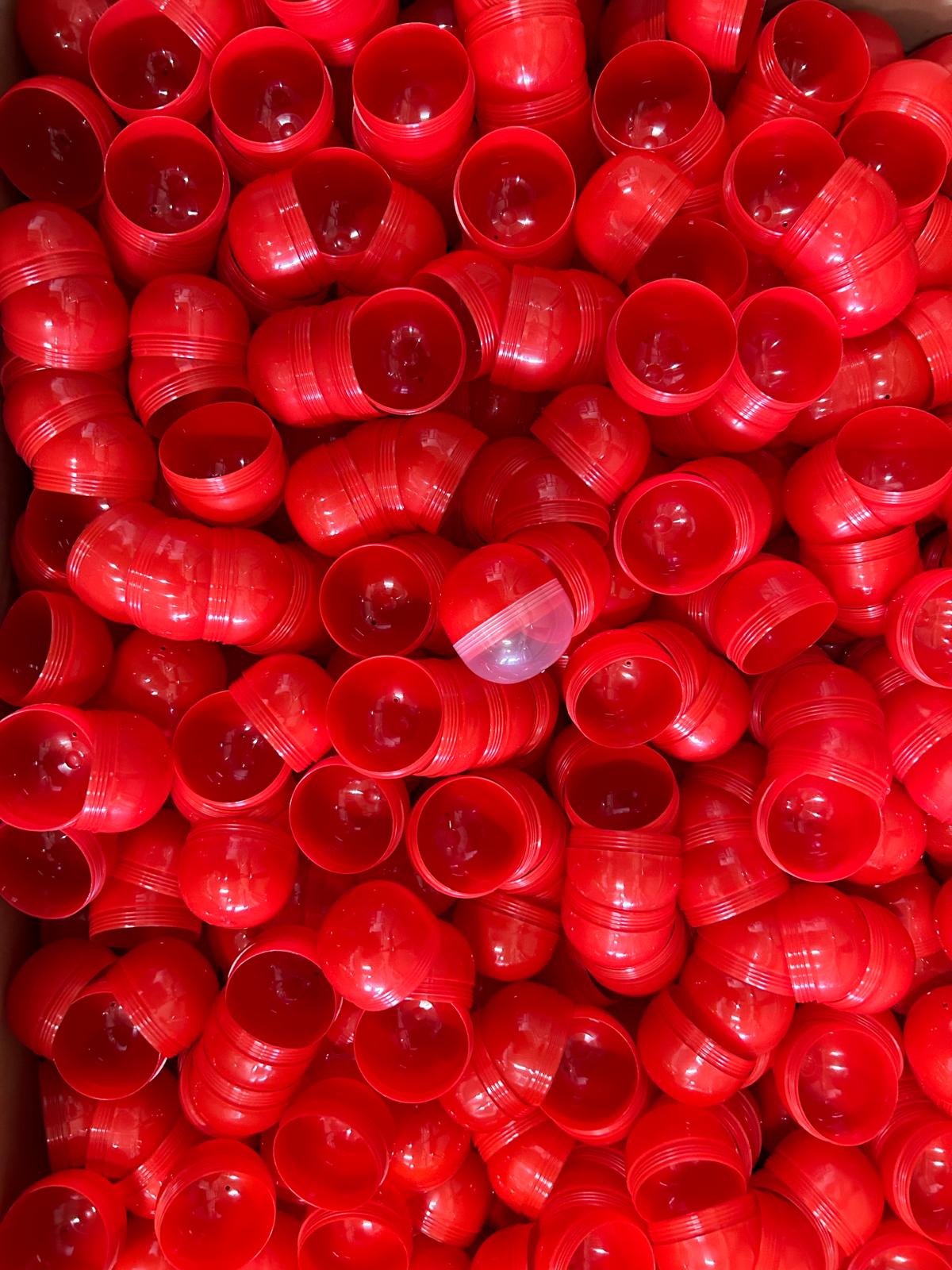 45x50mm Capsule Female Transparant + Male Rood Leeg Prijs per 100 stuks - Afbeelding 2