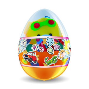 90mm Gevulde Capsule Ei-vormig Female Transparant + Male Coloured Prijs per 100 stuks