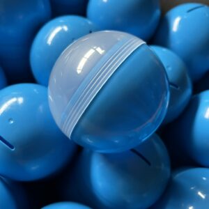 95mm Capsule Female Transparant + Male Blauw Leeg Prijs per 100 stuks