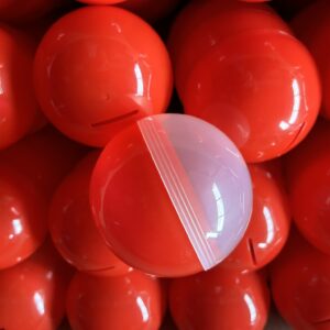 95mm Capsule Female Transparant Lege capsule + Male Rood. 100 stuks.